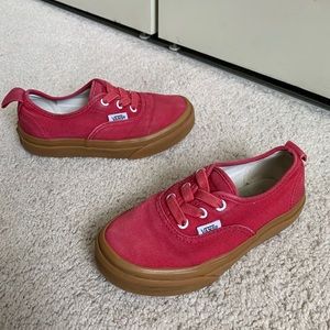 Vans Low Top Red Canvas Sneaker Toddler Size 12.5
